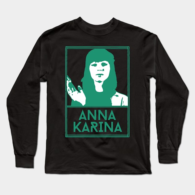 Anna karina\\retro fan artwork Long Sleeve T-Shirt by MisterPumpkin